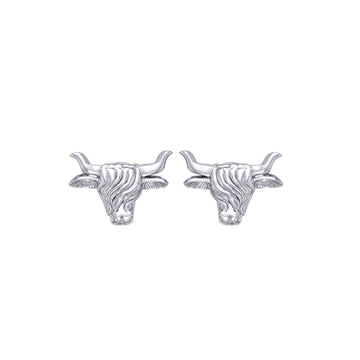 The Highland Cow Silver Post Earrings TER2175 - Jewelry